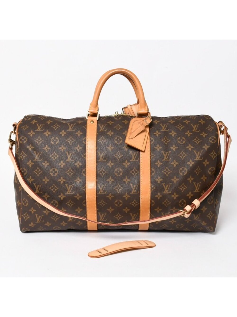 Louis Vuitton Monogram Keepall Bandouliere 50 Brown Boston Bag